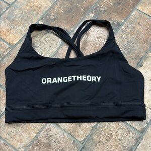 Orangetheory Black Sports Bra with Bold Logo